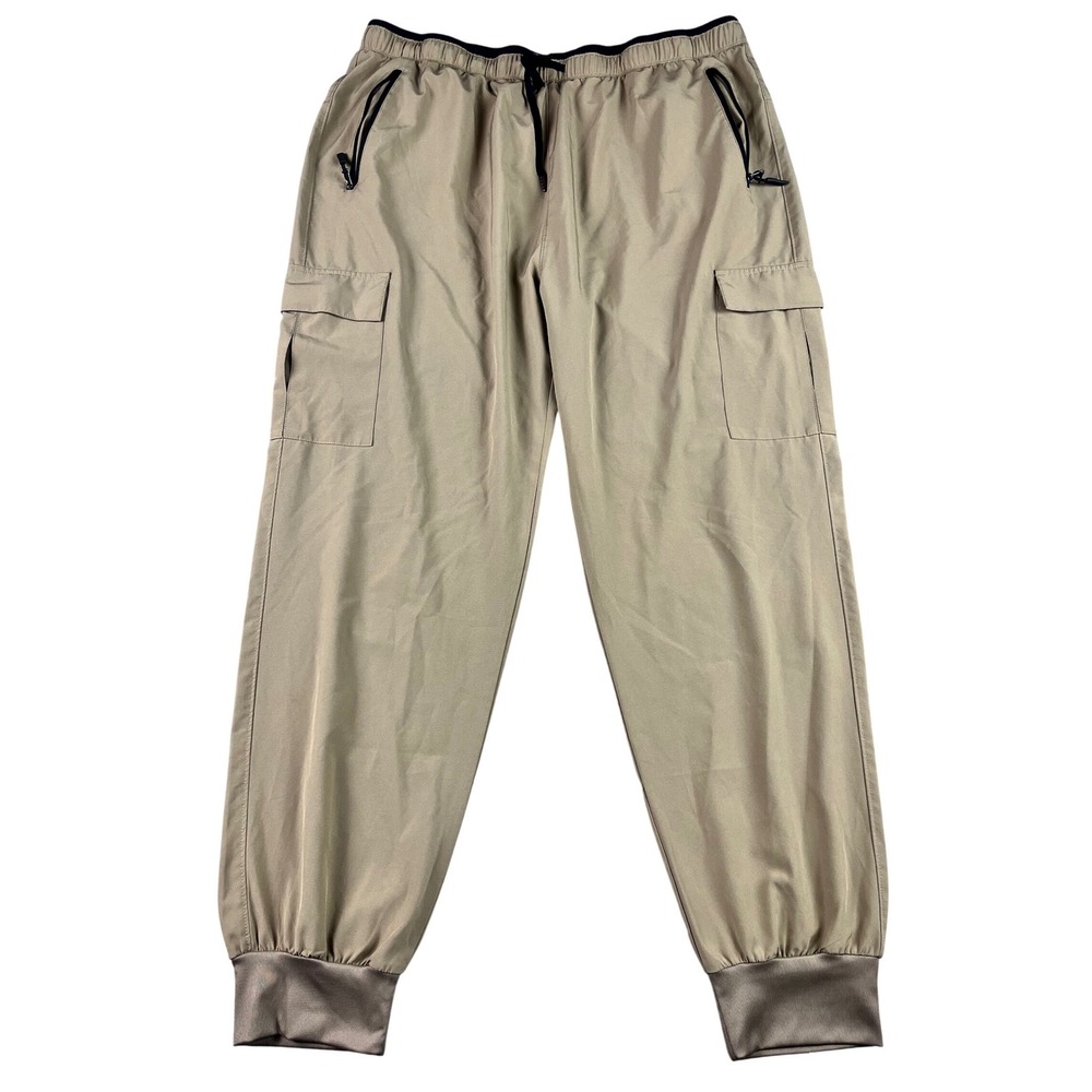 G Gradual Mens Cargo Jogger Pants Tan Khaki XXXL Lightweight Stretch Hiking Tech